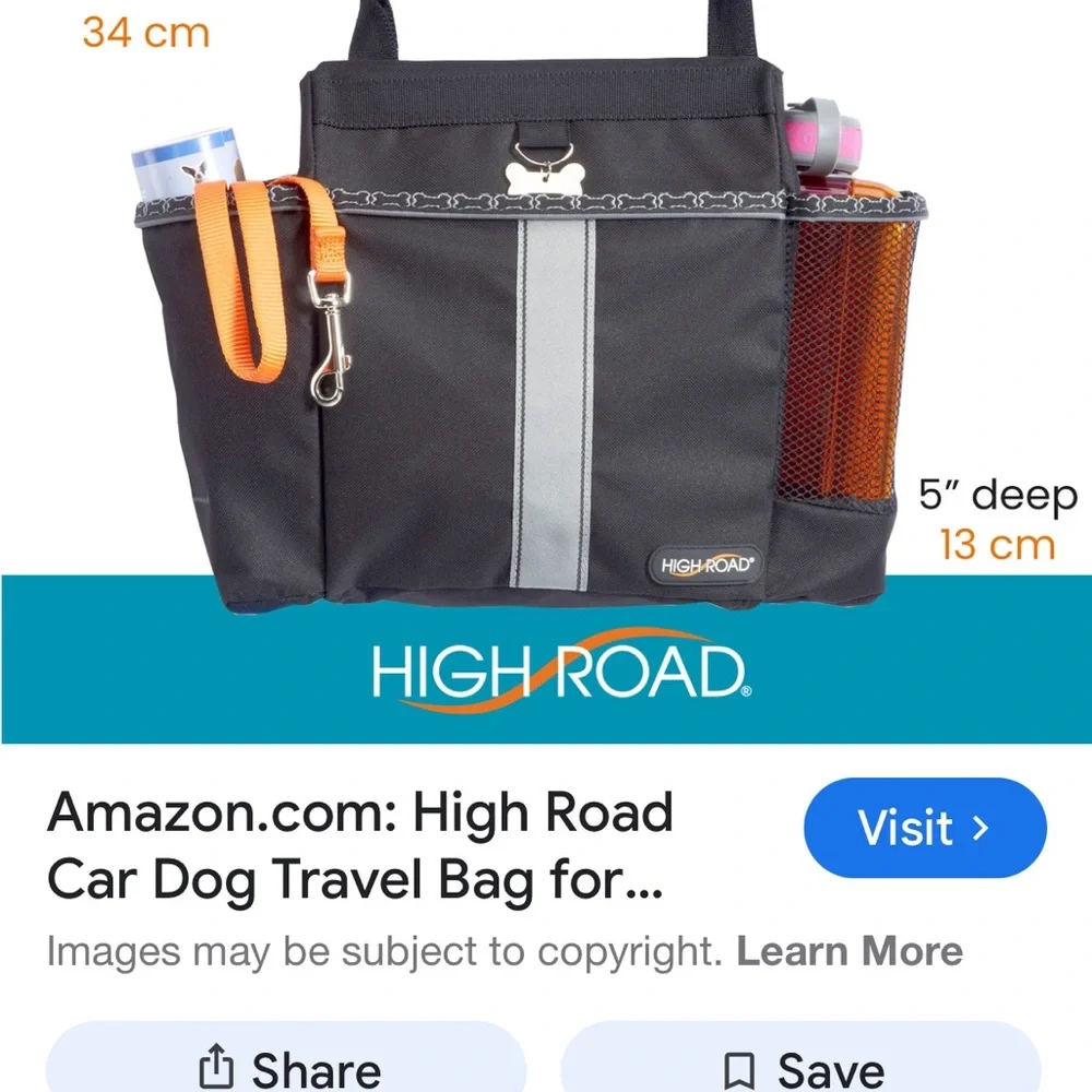 High road car organizer Bag for dogs